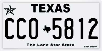 TX license plate CCO5812