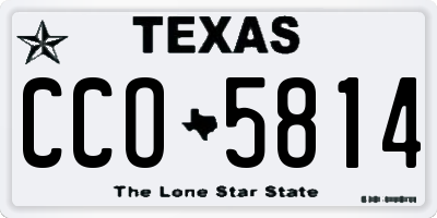 TX license plate CCO5814