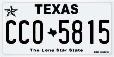 TX license plate CCO5815