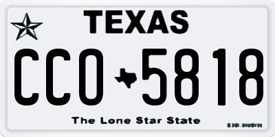TX license plate CCO5818
