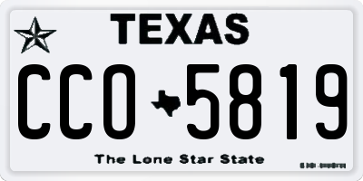 TX license plate CCO5819