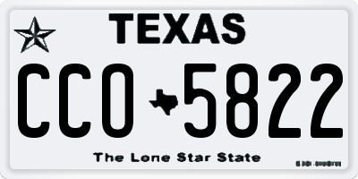 TX license plate CCO5822