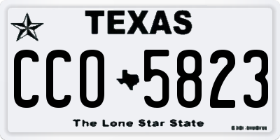 TX license plate CCO5823