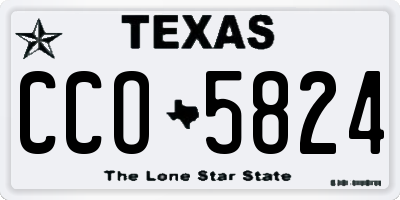 TX license plate CCO5824