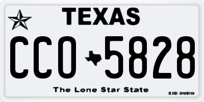 TX license plate CCO5828