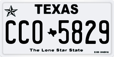 TX license plate CCO5829