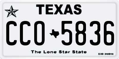 TX license plate CCO5836