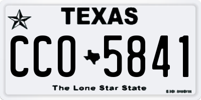 TX license plate CCO5841