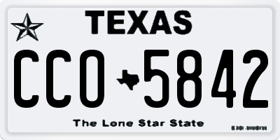TX license plate CCO5842