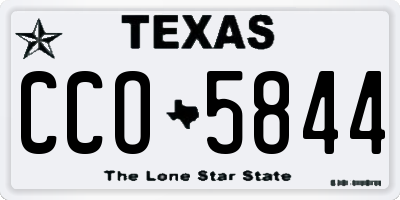 TX license plate CCO5844