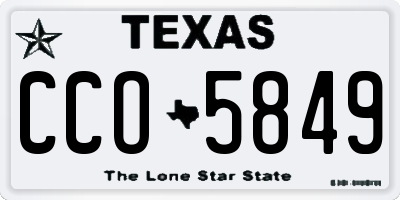 TX license plate CCO5849