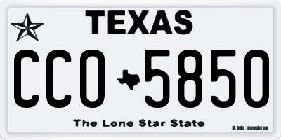 TX license plate CCO5850
