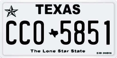 TX license plate CCO5851