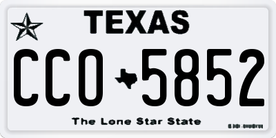 TX license plate CCO5852