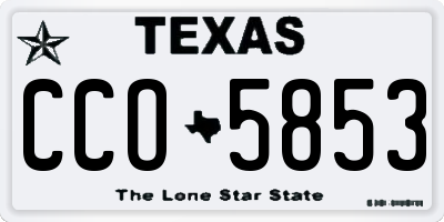 TX license plate CCO5853