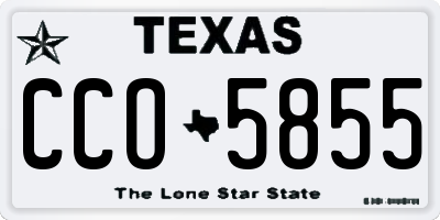 TX license plate CCO5855
