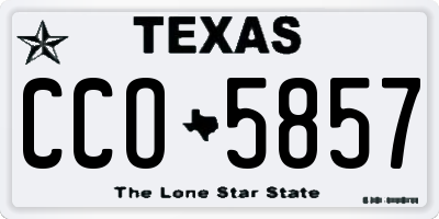 TX license plate CCO5857