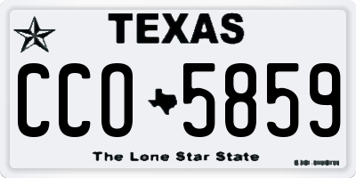 TX license plate CCO5859