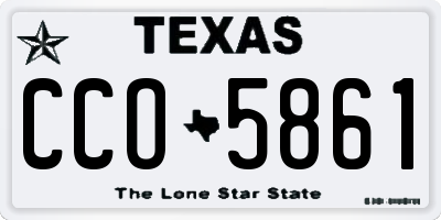 TX license plate CCO5861