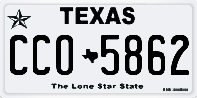 TX license plate CCO5862