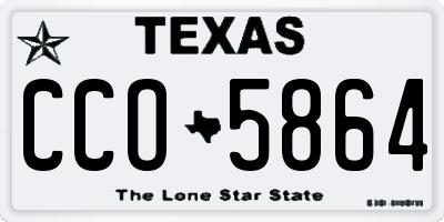 TX license plate CCO5864