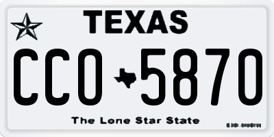 TX license plate CCO5870