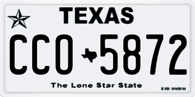 TX license plate CCO5872