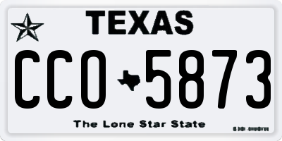 TX license plate CCO5873