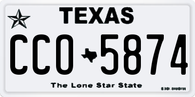 TX license plate CCO5874