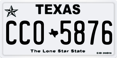 TX license plate CCO5876