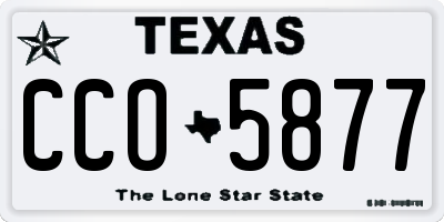 TX license plate CCO5877