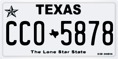 TX license plate CCO5878