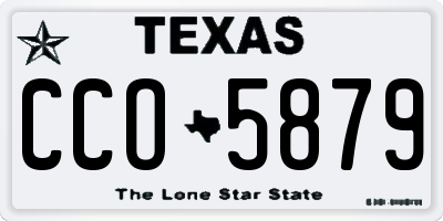 TX license plate CCO5879