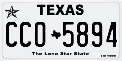 TX license plate CCO5894