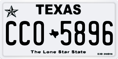 TX license plate CCO5896