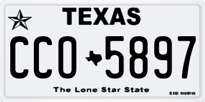 TX license plate CCO5897