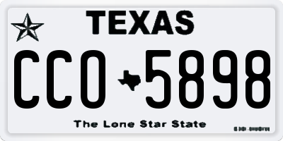 TX license plate CCO5898