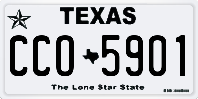TX license plate CCO5901