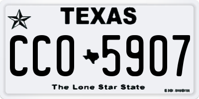 TX license plate CCO5907