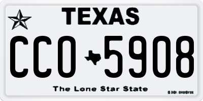 TX license plate CCO5908