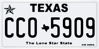 TX license plate CCO5909
