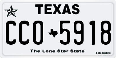 TX license plate CCO5918