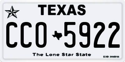 TX license plate CCO5922