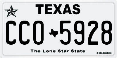 TX license plate CCO5928