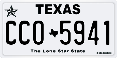 TX license plate CCO5941