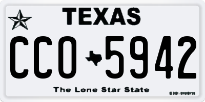 TX license plate CCO5942