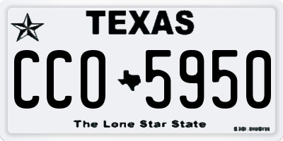 TX license plate CCO5950