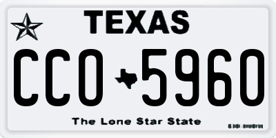 TX license plate CCO5960
