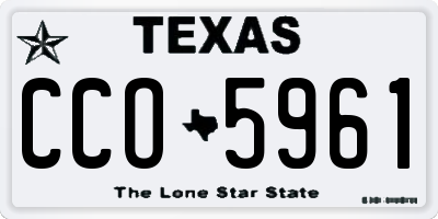 TX license plate CCO5961