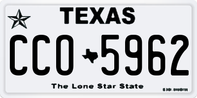 TX license plate CCO5962